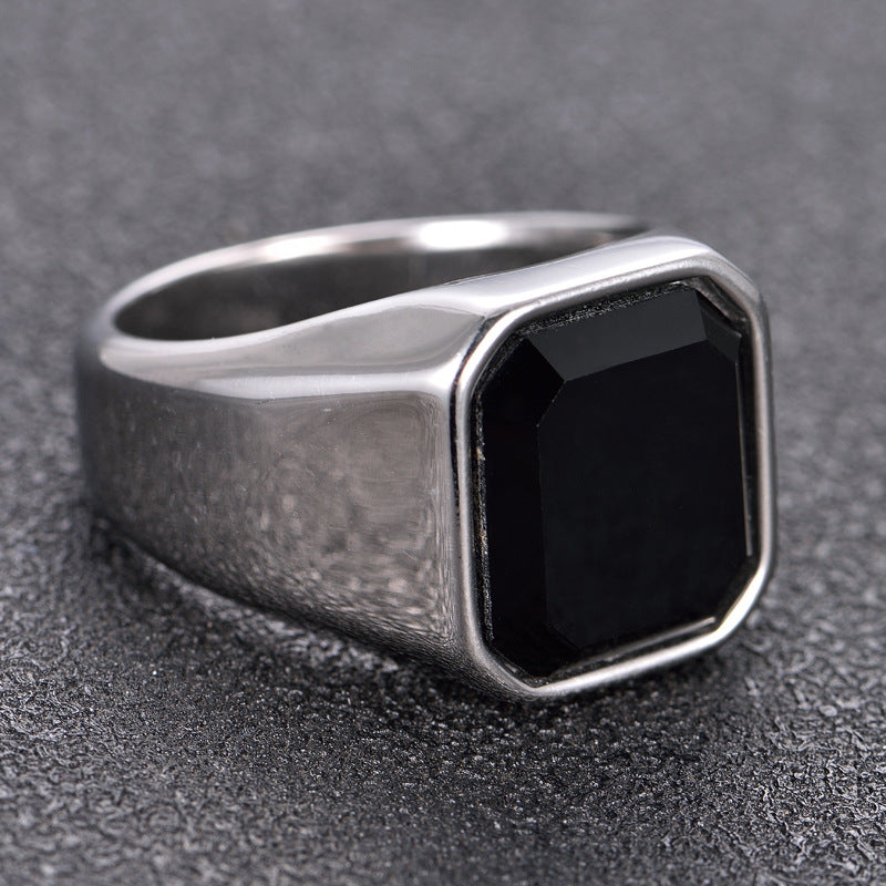Titanium Gem Ring