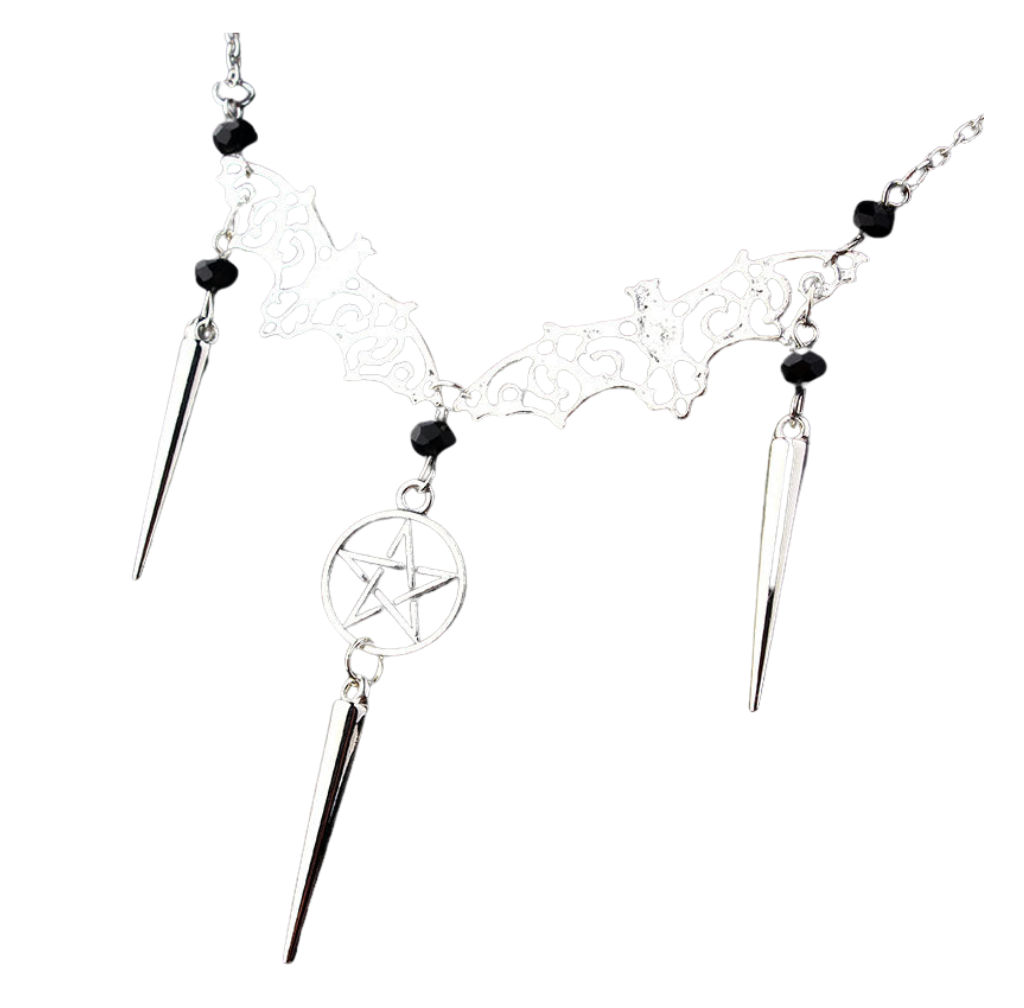 Gothic Bat Necklace