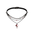 Red Crescent Moon Necklace