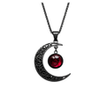 Crescent Skull Necklace
