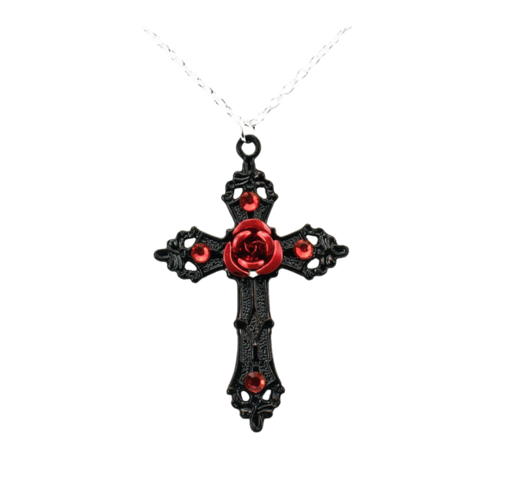 Dark Cross Necklace