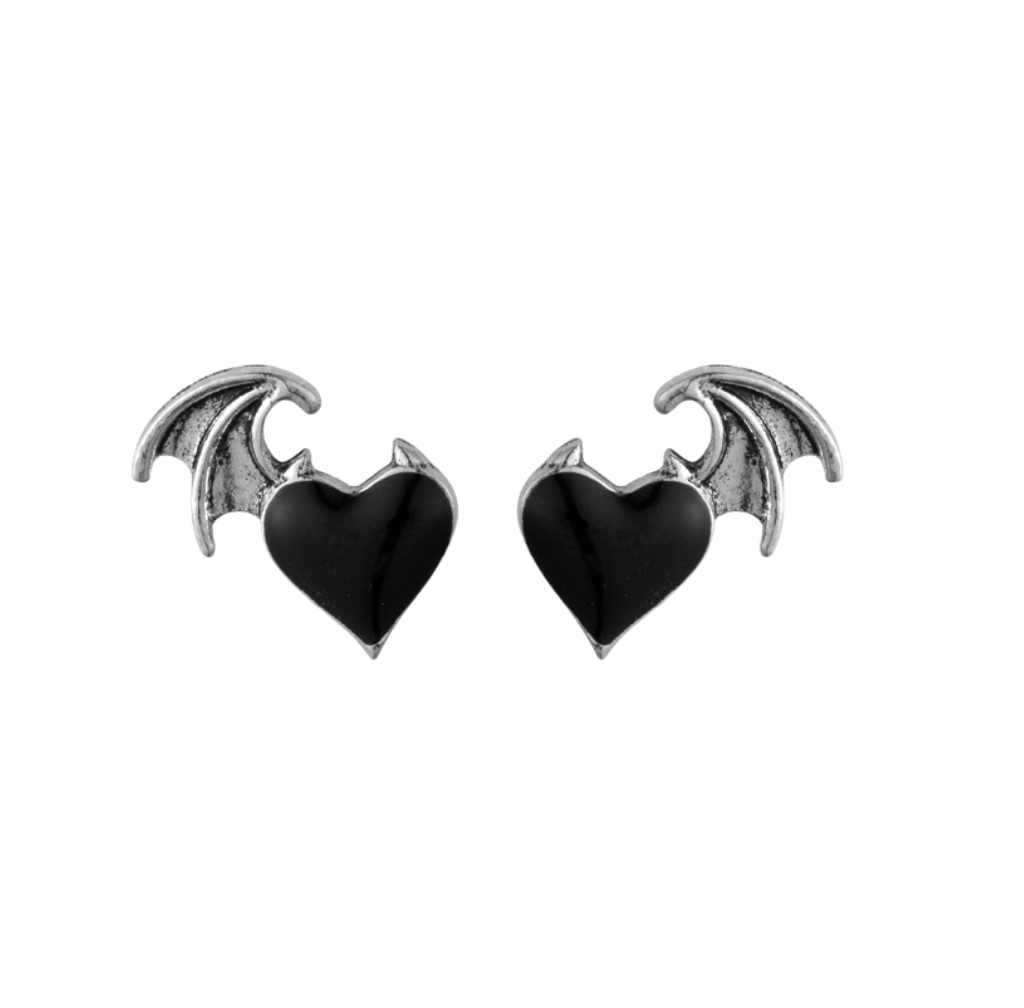 Winged Heart Earrings