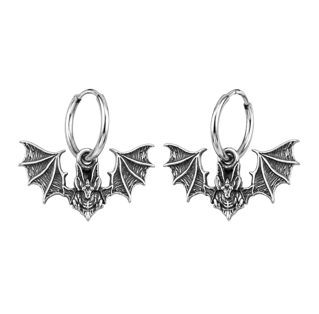 Gothic Bat Earrings