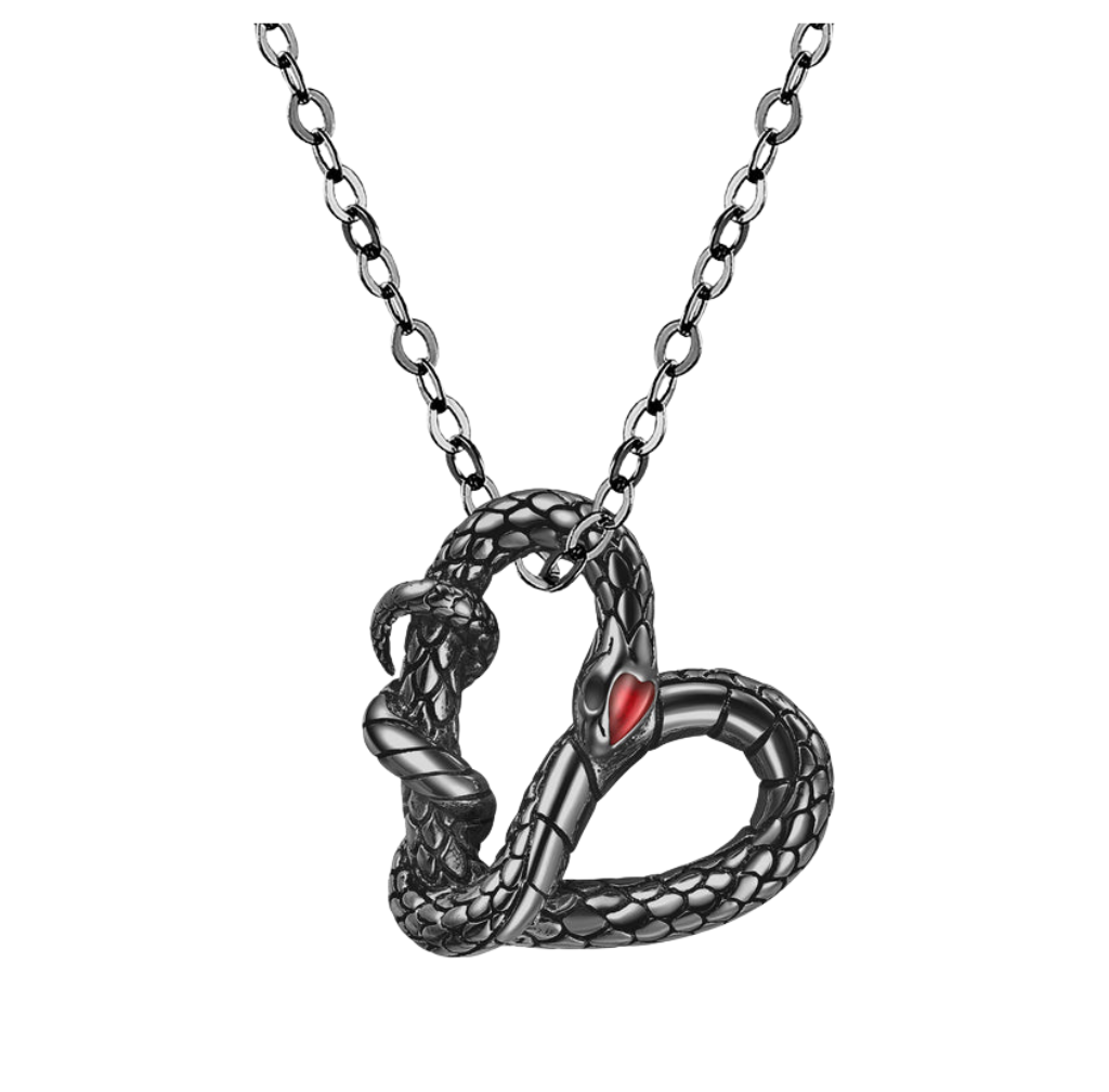 Snake Heart Necklace