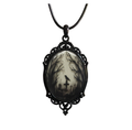 Crow Glass Pendant Necklace