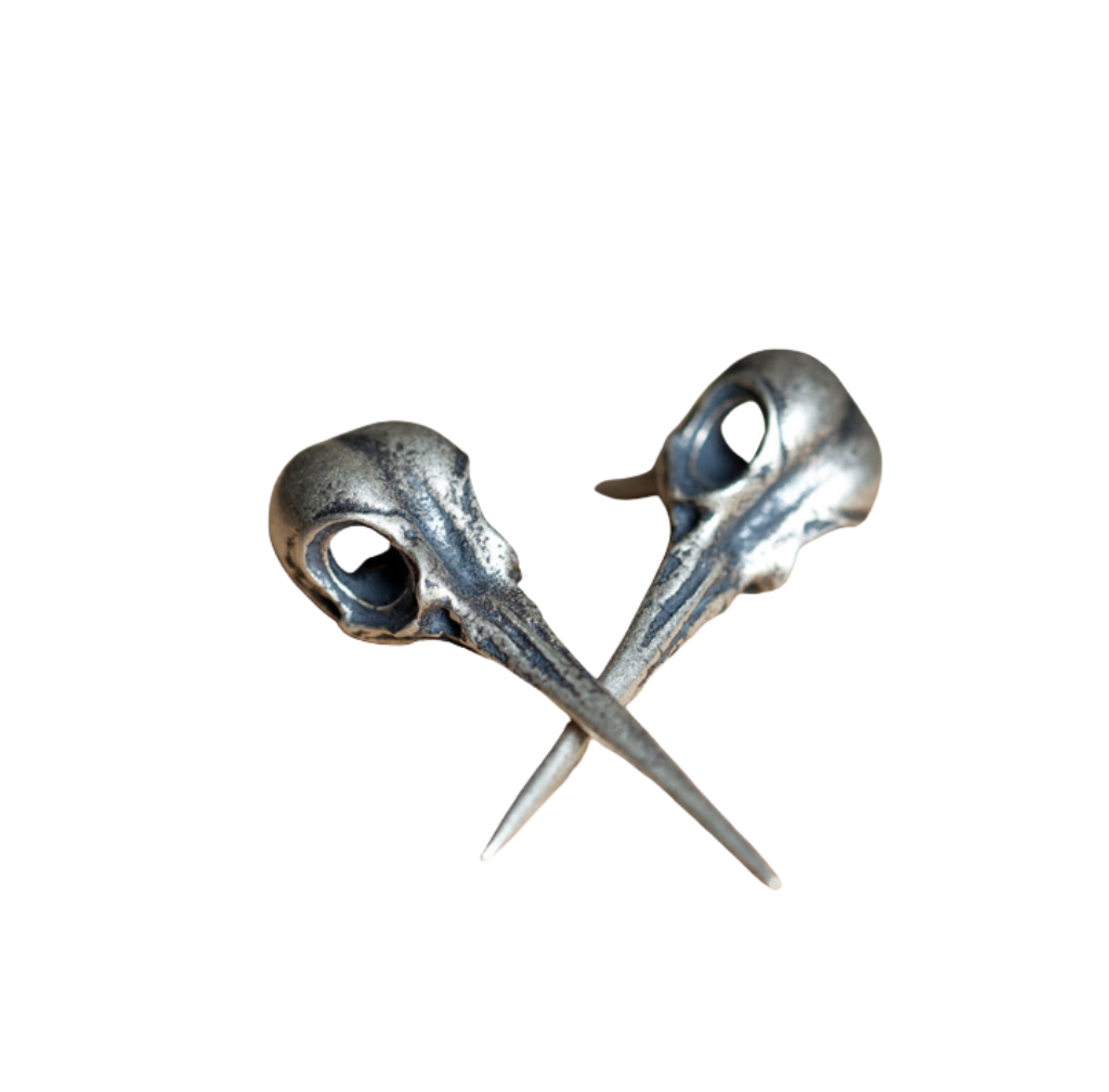 Raven Skull Earrings