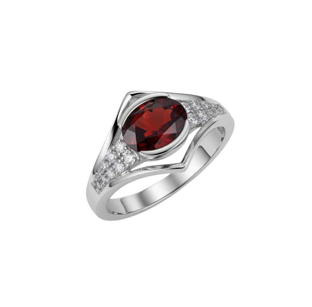 Oval Garnet  Ring