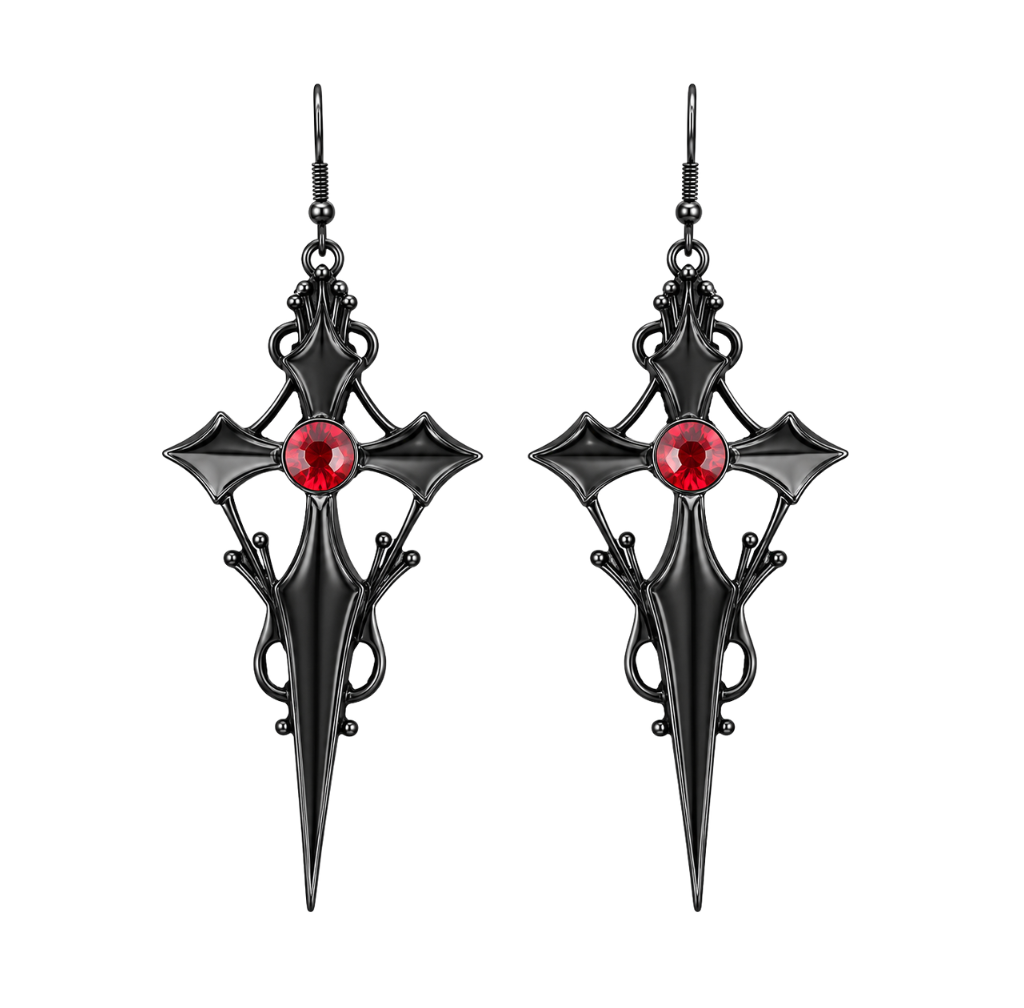 Gothic Cross Earrings