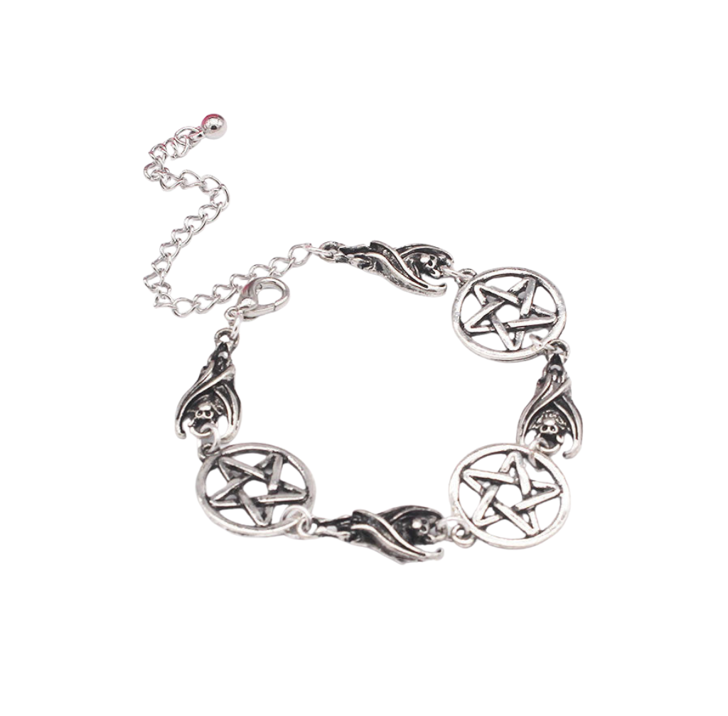 Pentagram Bat Bracelet