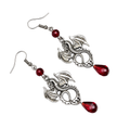 Dragon Red Earrings