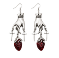Heart Hand Earrings