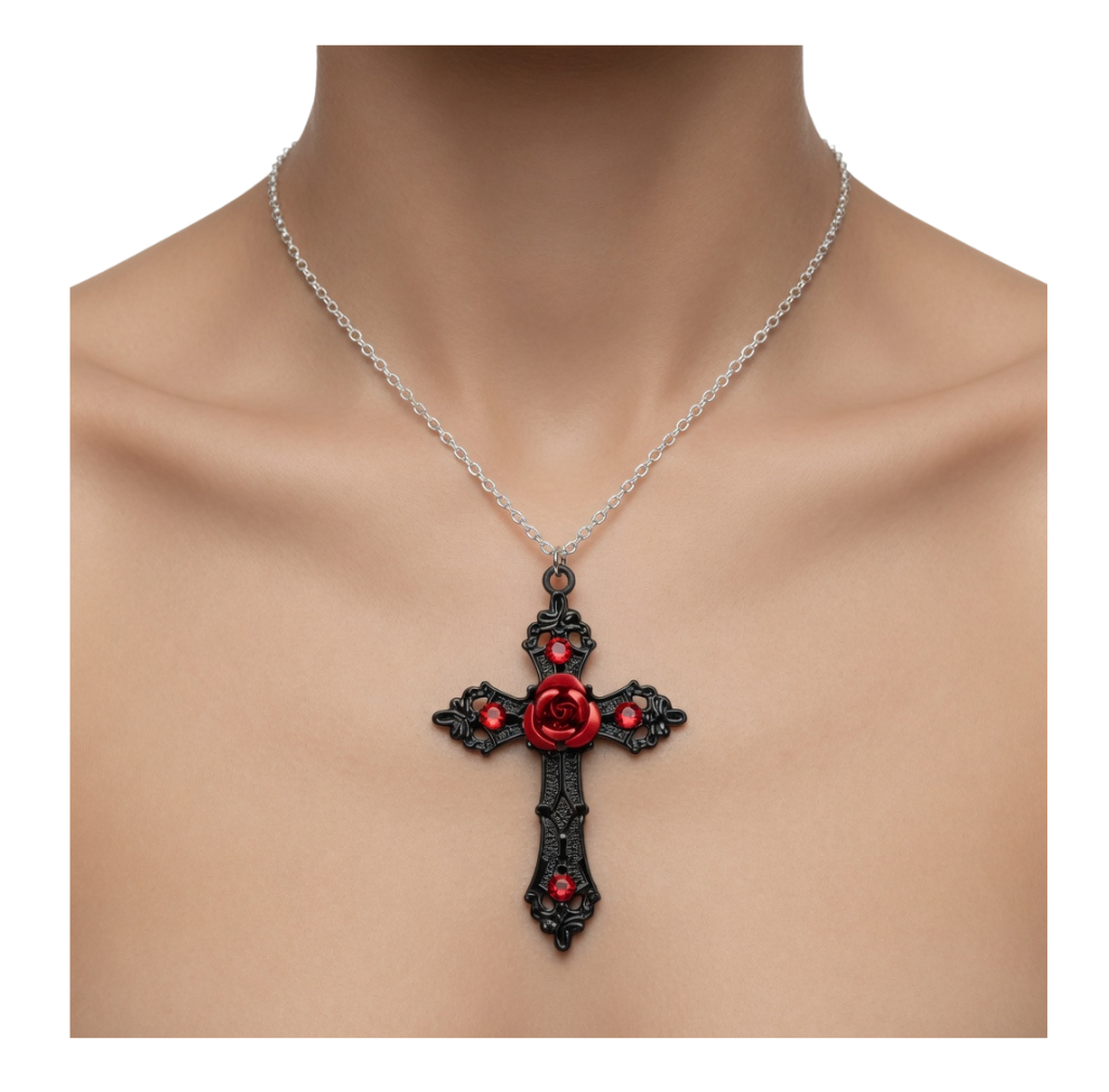 Dark Cross Necklace