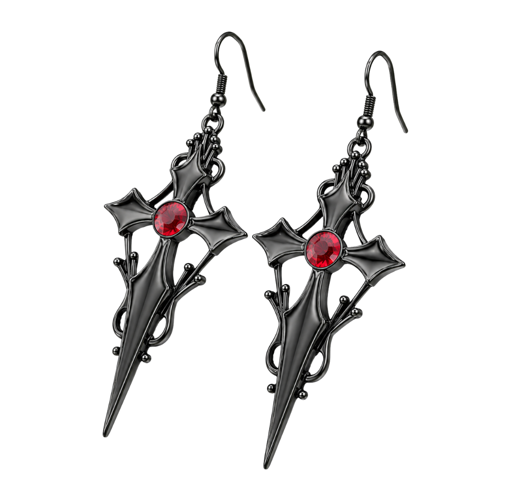 Gothic Cross Earrings