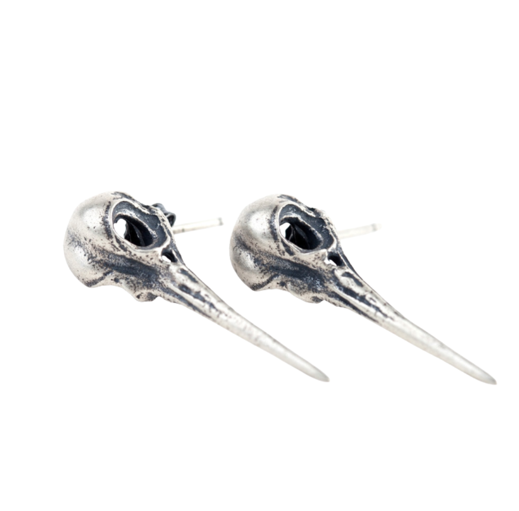 Raven Skull Earrings