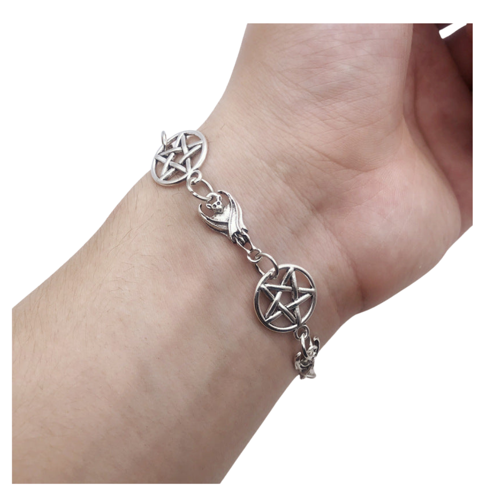 Pentagram Bat Bracelet