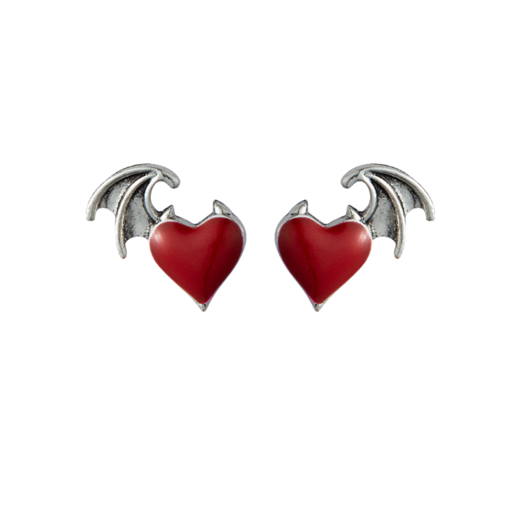 Winged Heart Earrings