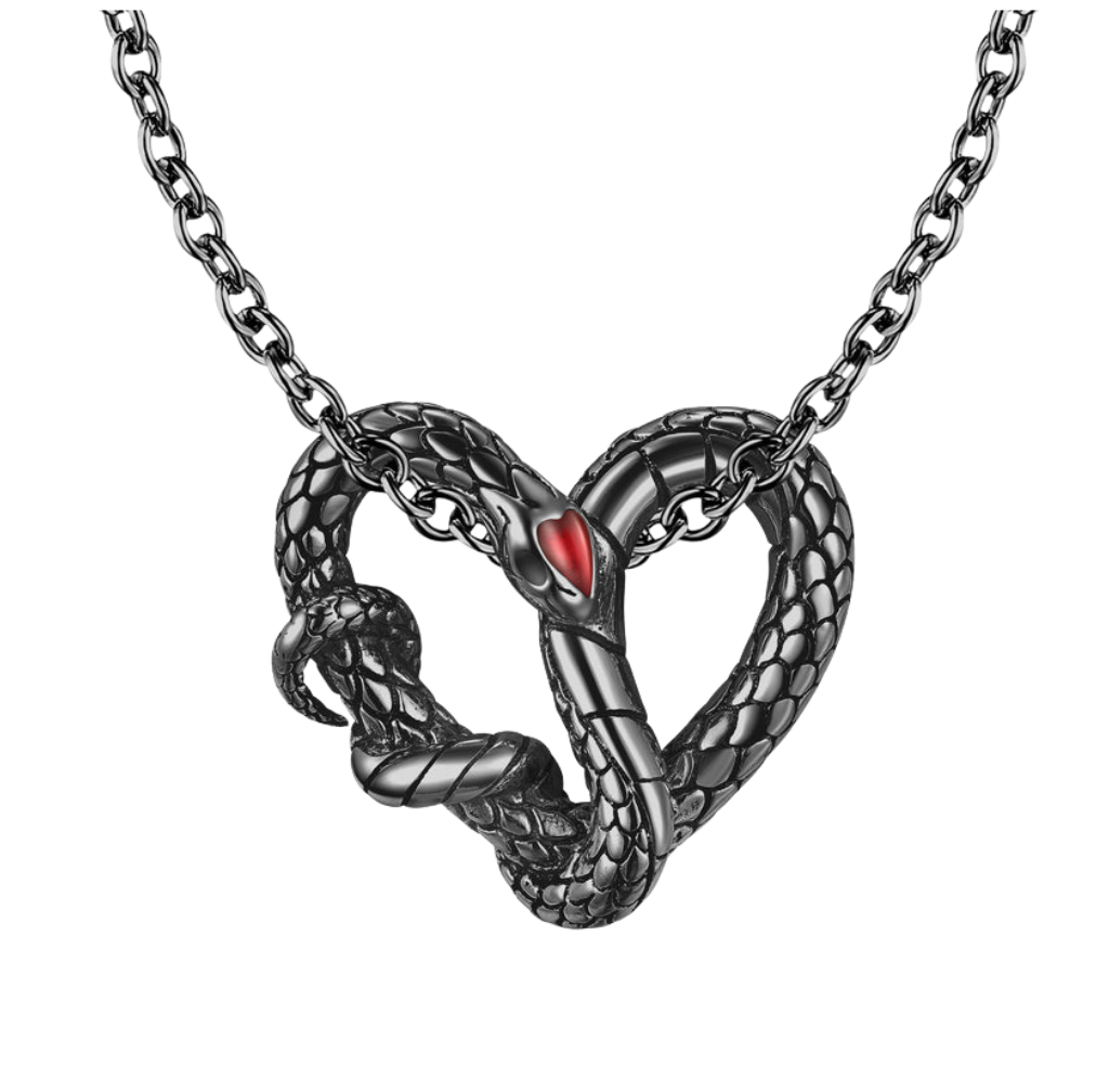 Snake Heart Necklace