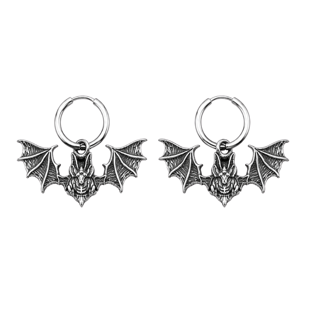 Gothic Bat Earrings