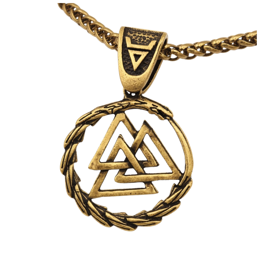 Viking Valknut Dragon Necklace