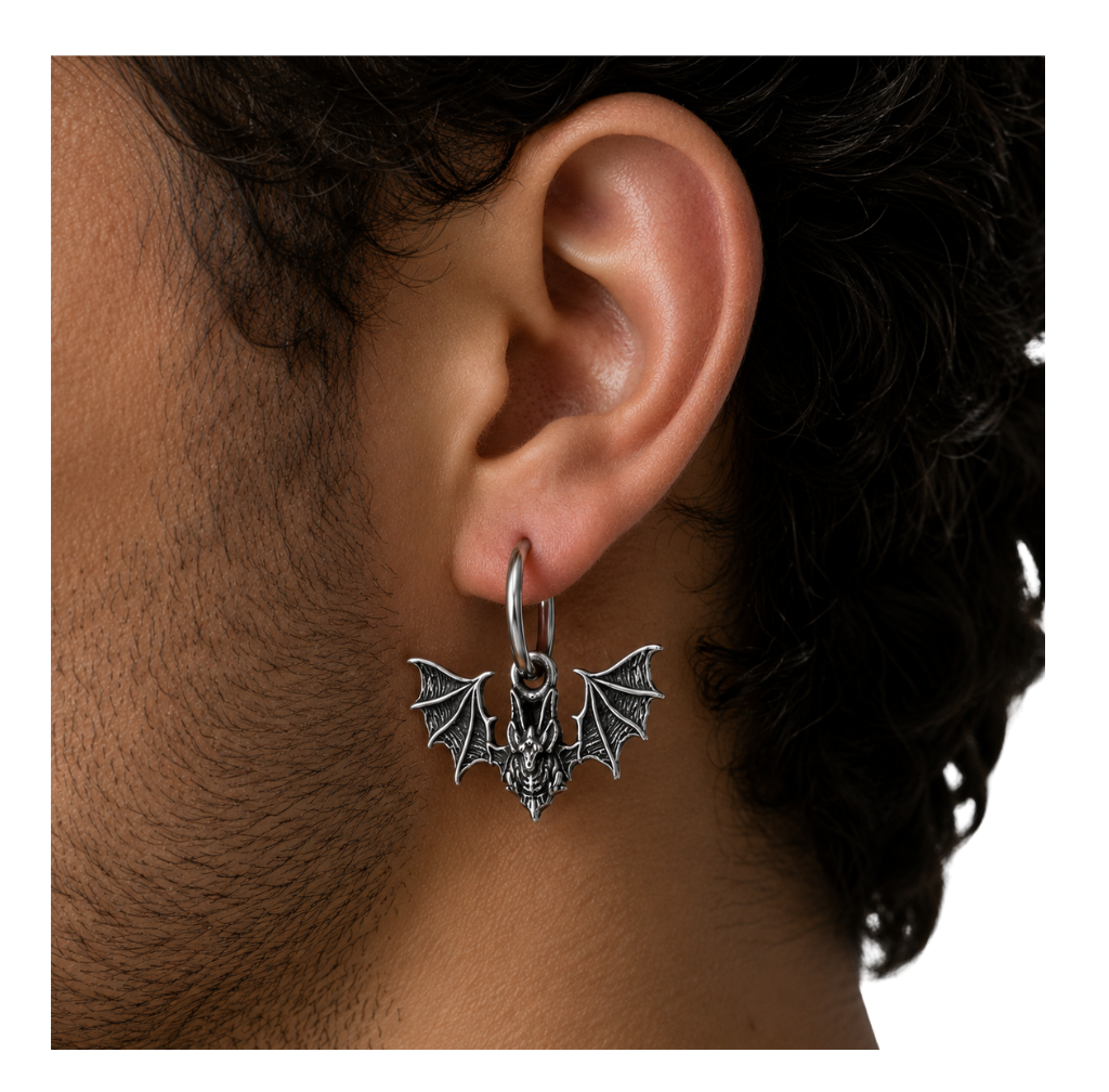 Gothic Bat Earrings