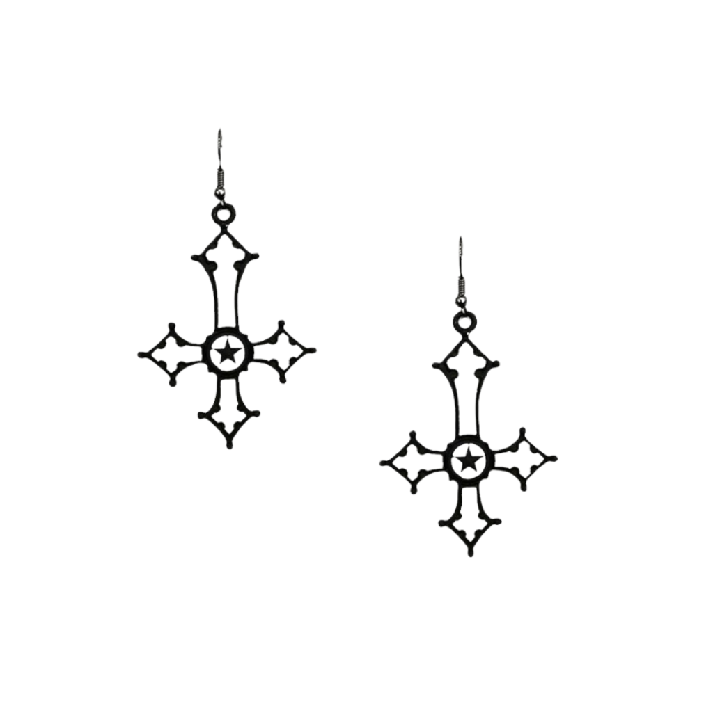Inverted Cross Earrings
