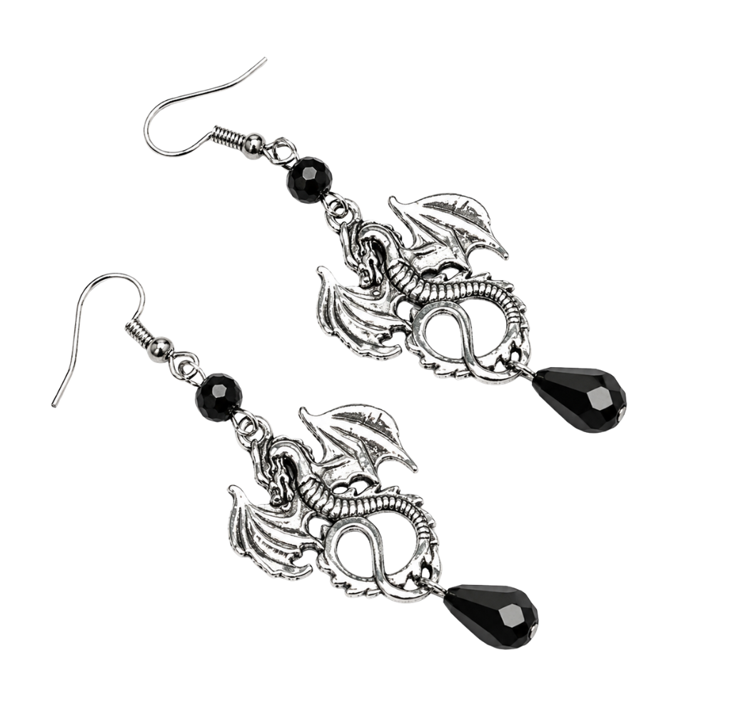 Dragon Red Earrings