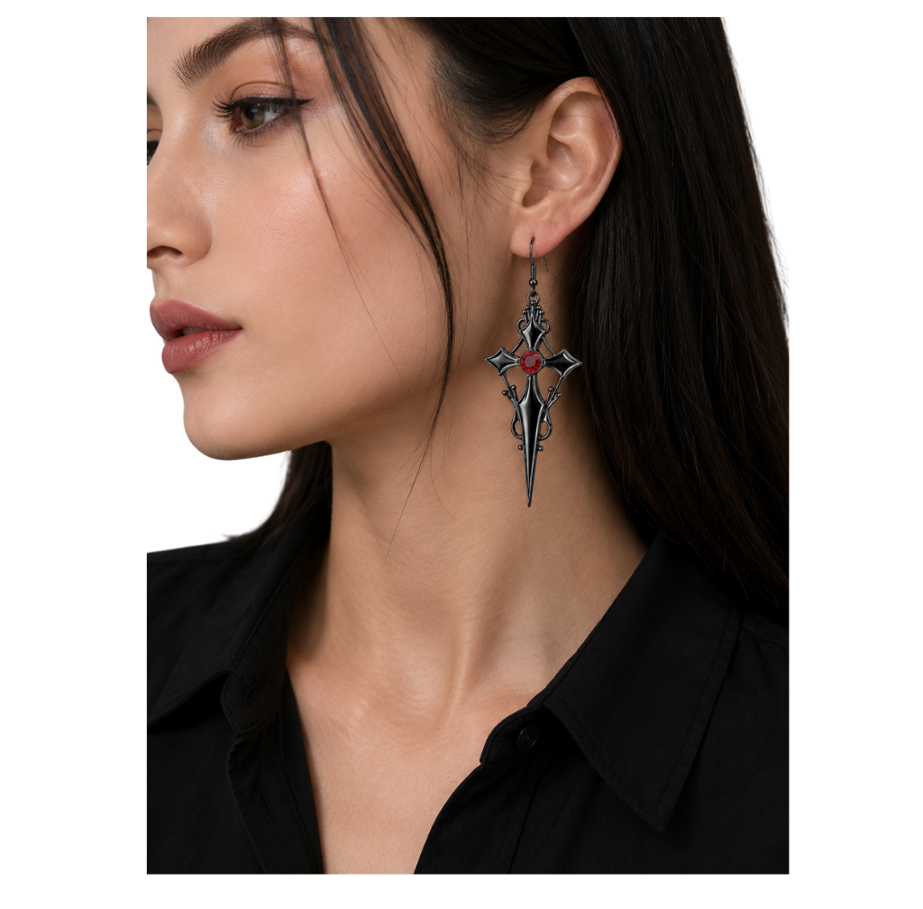 Gothic Cross Earrings