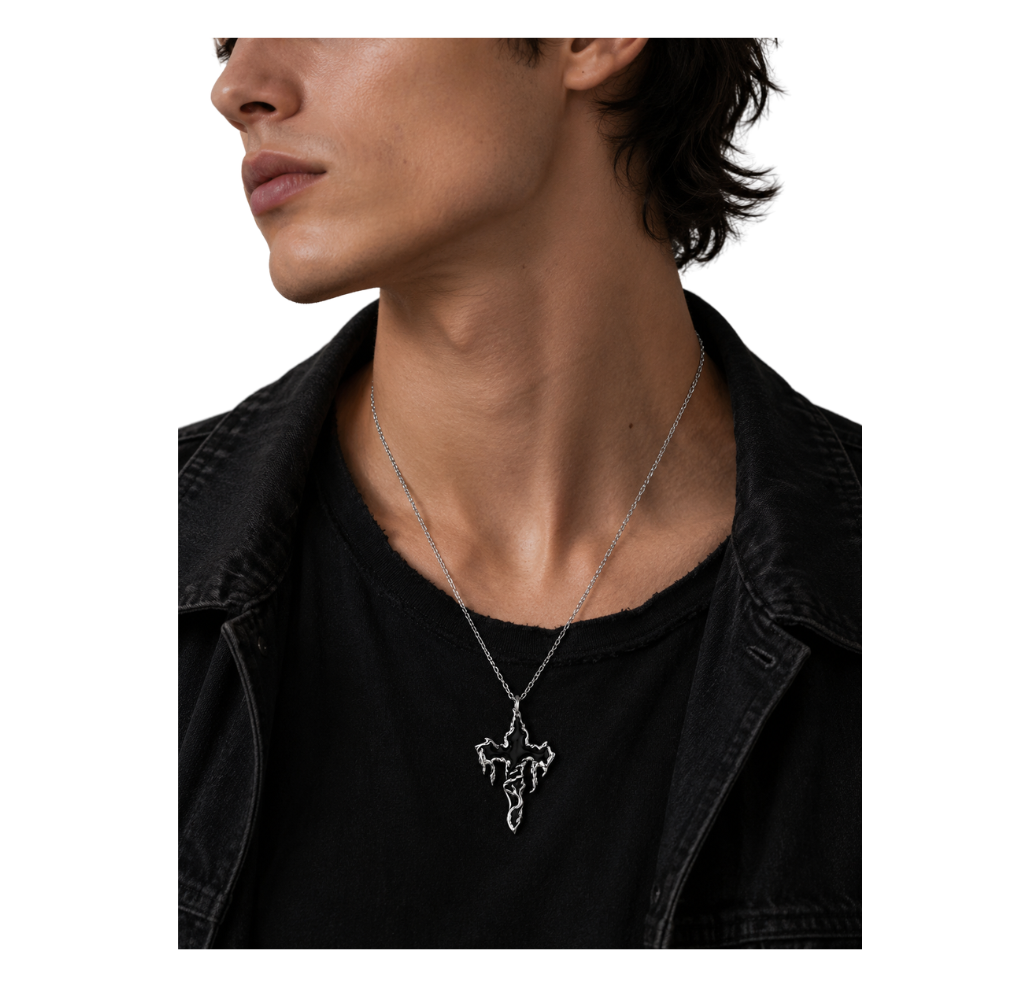 Ghost Cross Necklace