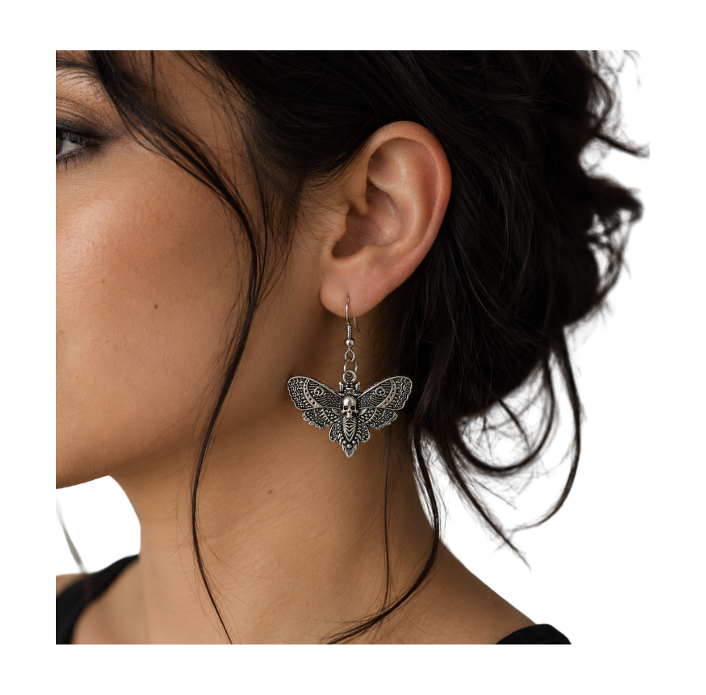 Dark Moth Earrings