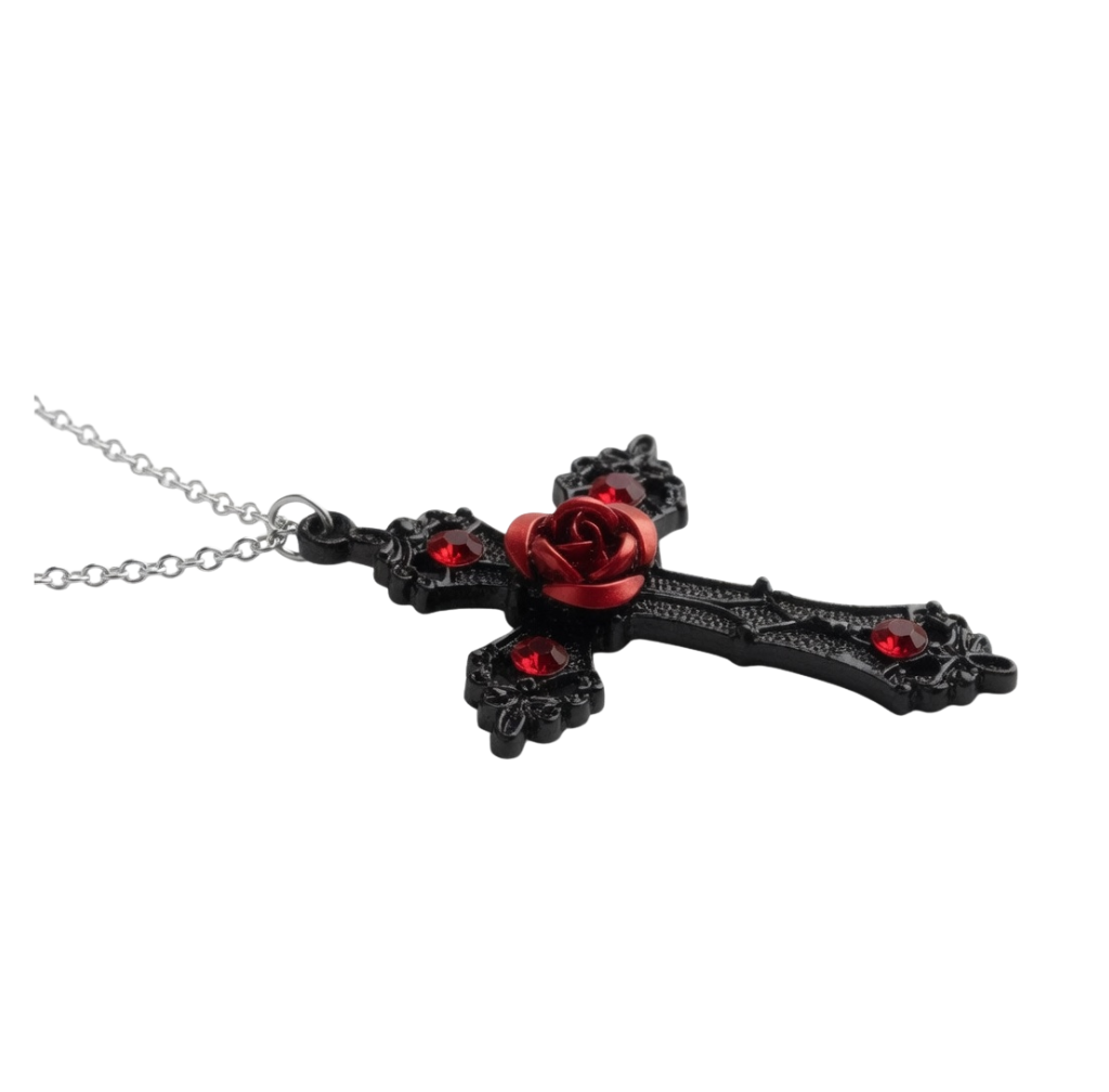 Dark Cross Necklace