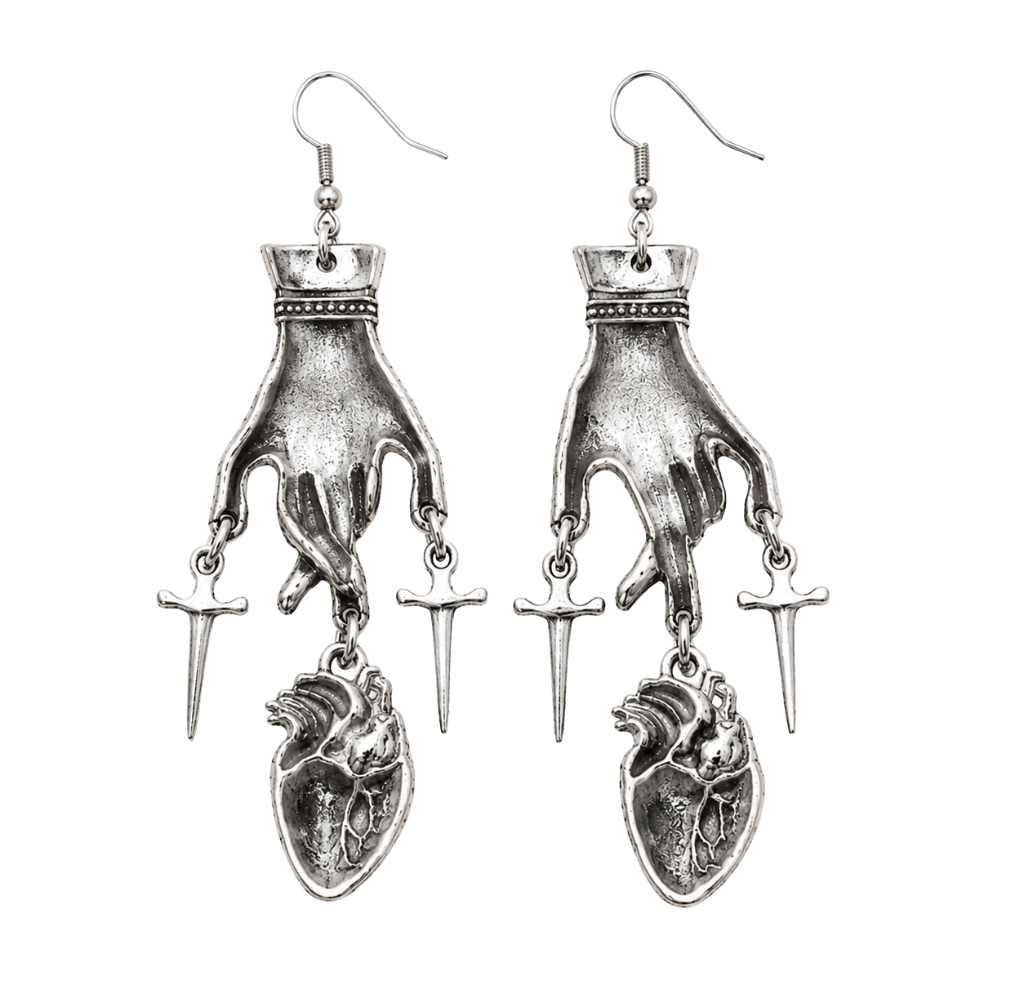 Heart Hand Earrings