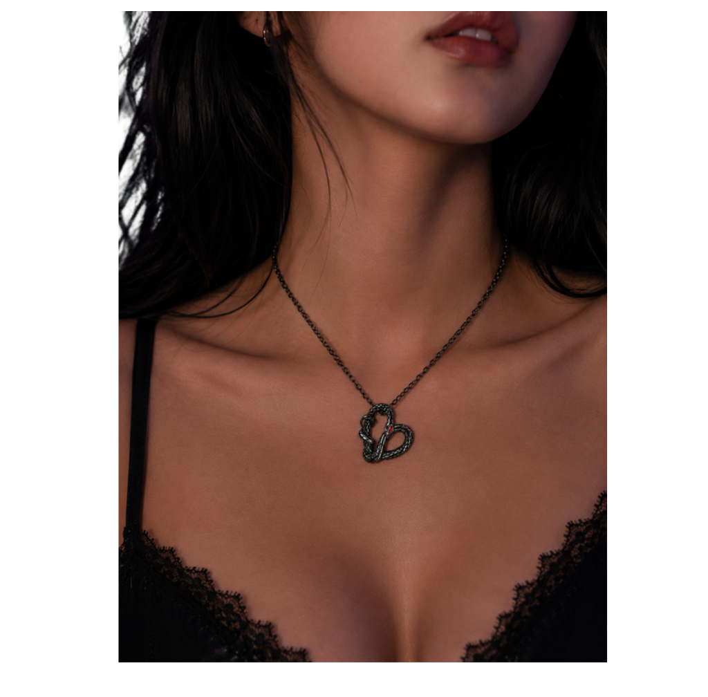 Snake Heart Necklace