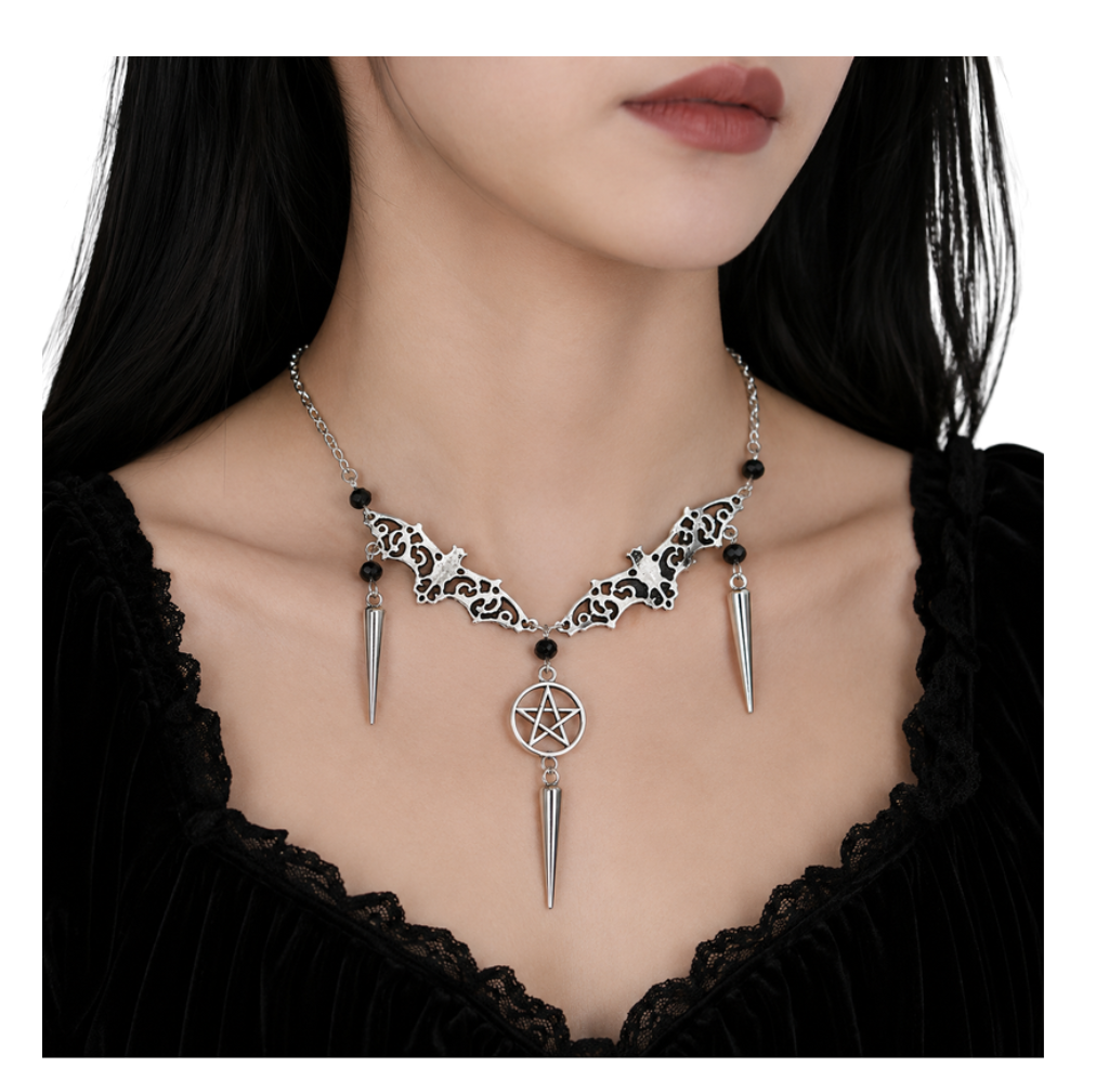 Gothic Bat Necklace