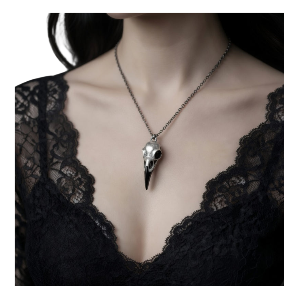 Crow Skull Necklace