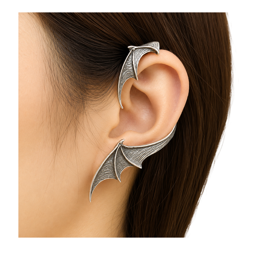 Bat Wing Cuff Earrings