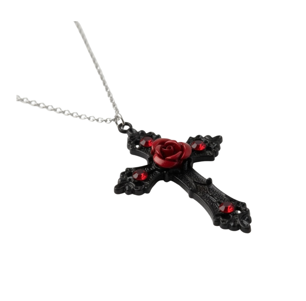 Dark Cross Necklace