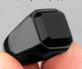 Glossy Black Gem Ring