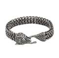 Wolf Head Woven Chain Bracelet