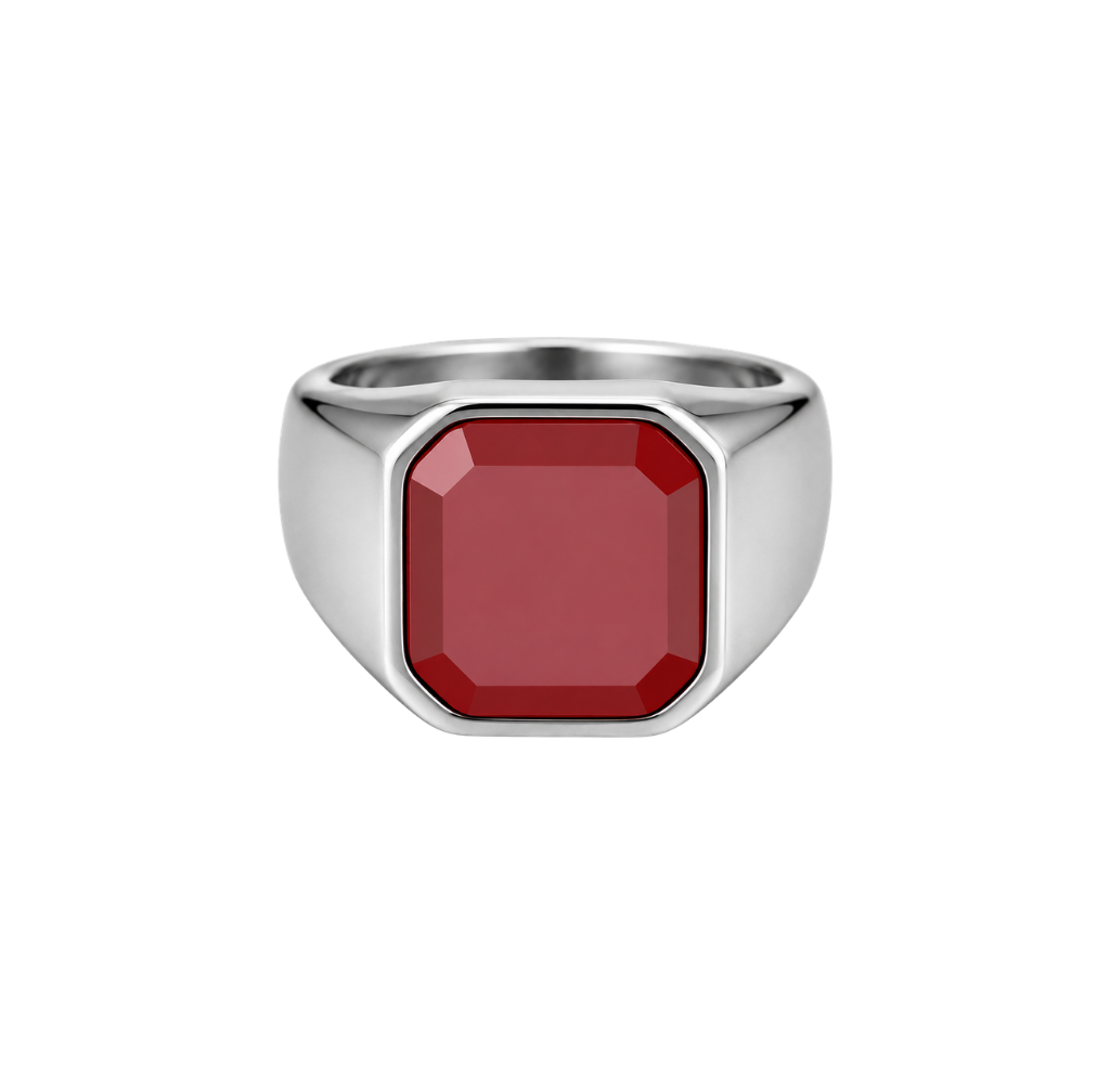 Glossy Black Gem Ring