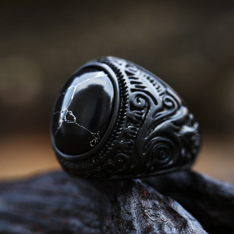 Vintage Onyx Ring 4 Gem Styles Available