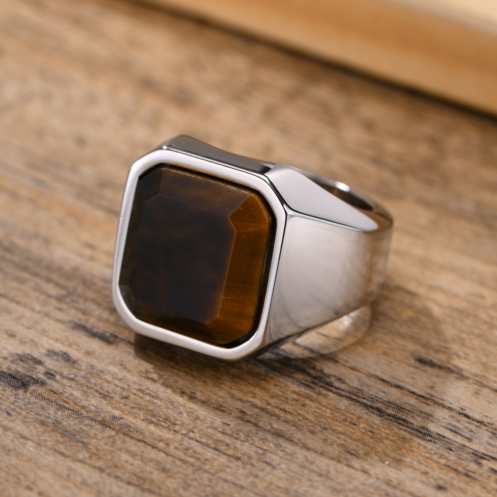 Glossy Black Gem Ring