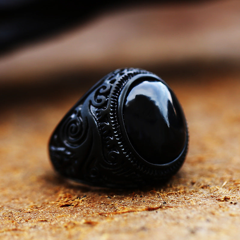 Vintage Onyx Ring 4 Gem Styles Available