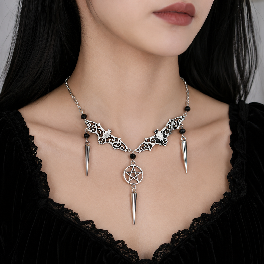 Gothic Bat Necklace