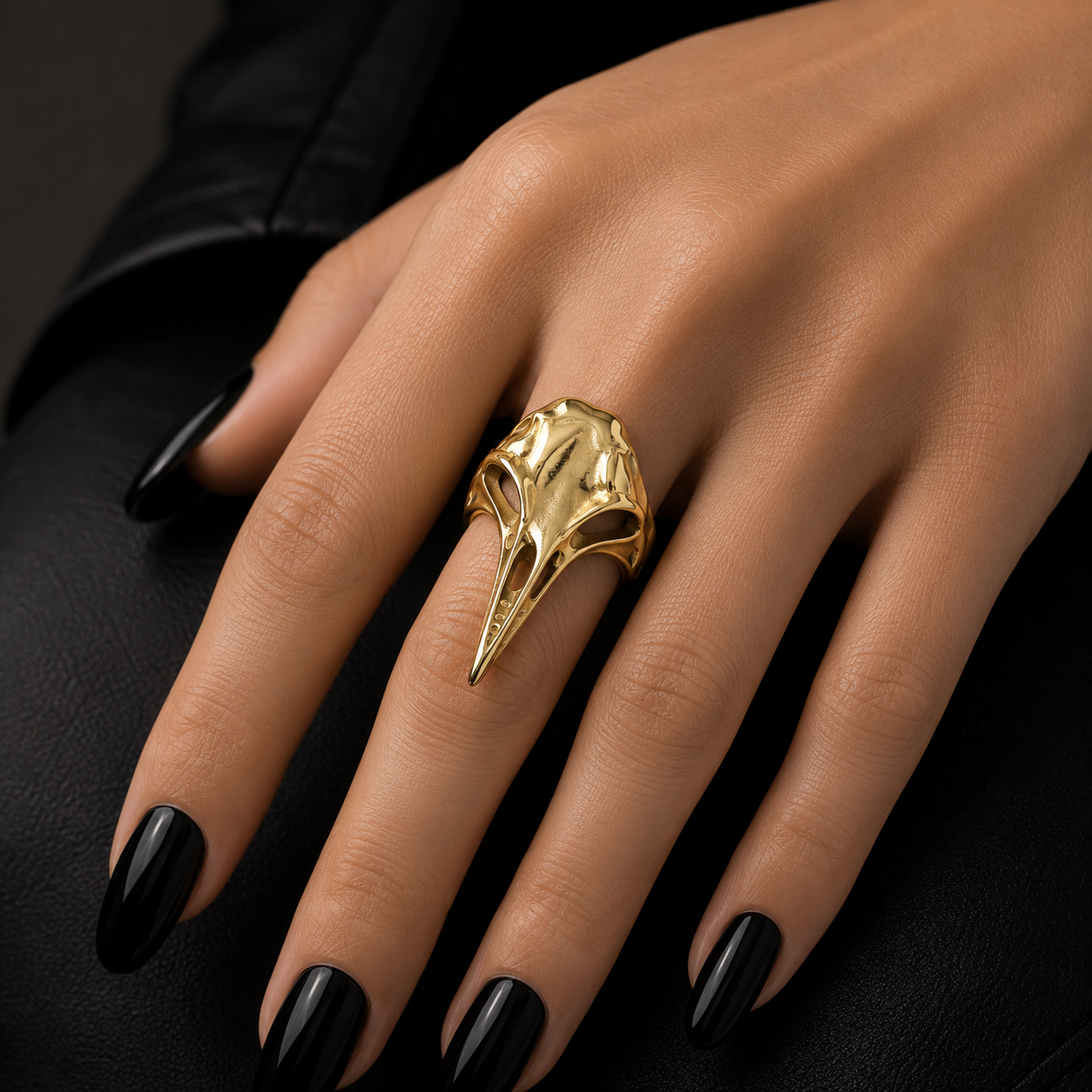 Raven Skull Ring
