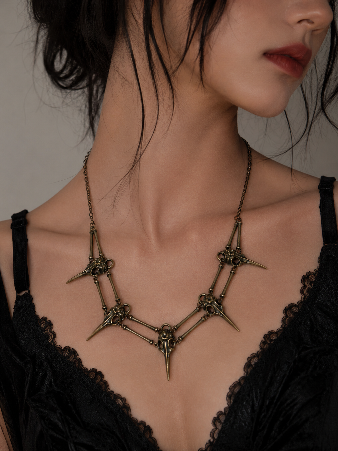Raven Skull Necklace