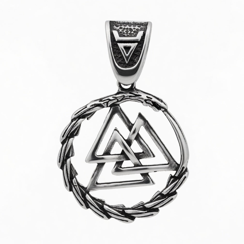 Viking Valknut Dragon Necklace
