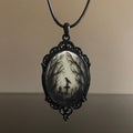 Crow Glass Pendant Necklace