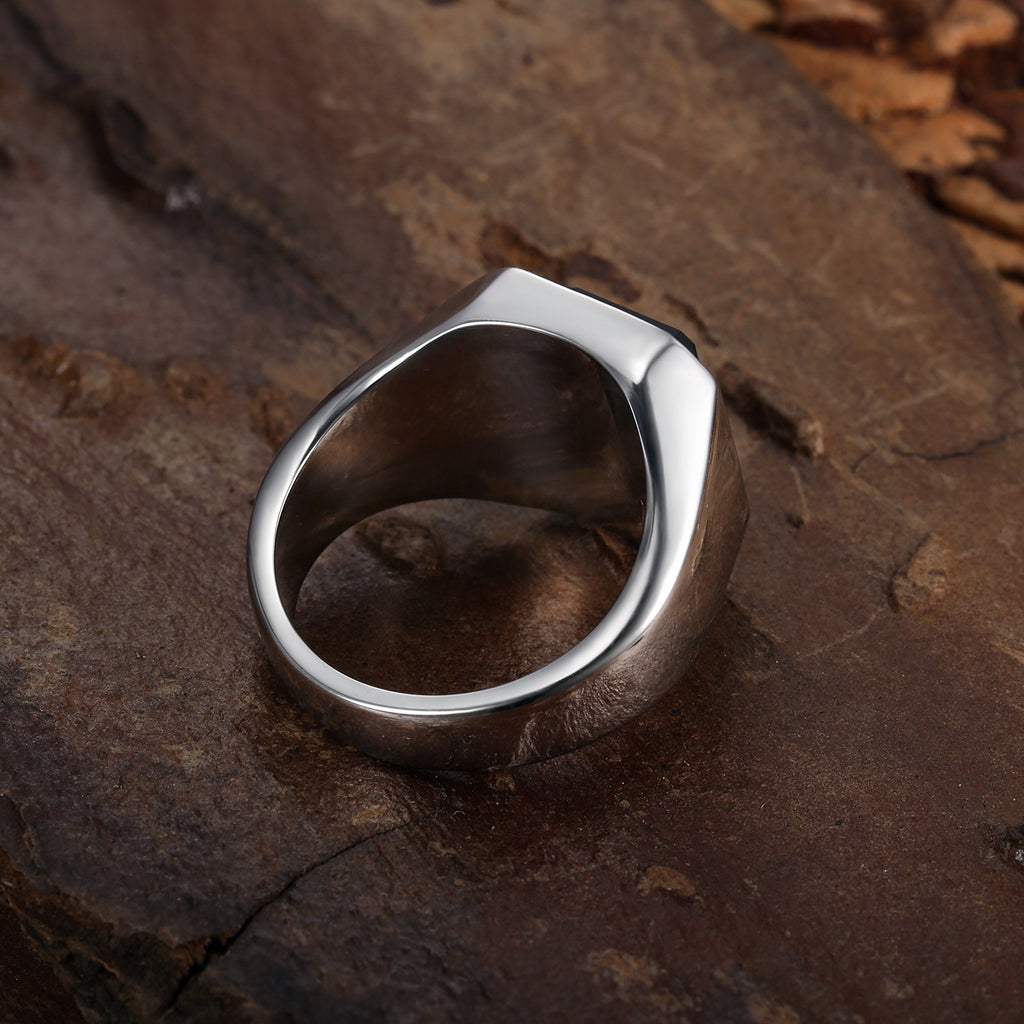 Glossy Black Gem Ring