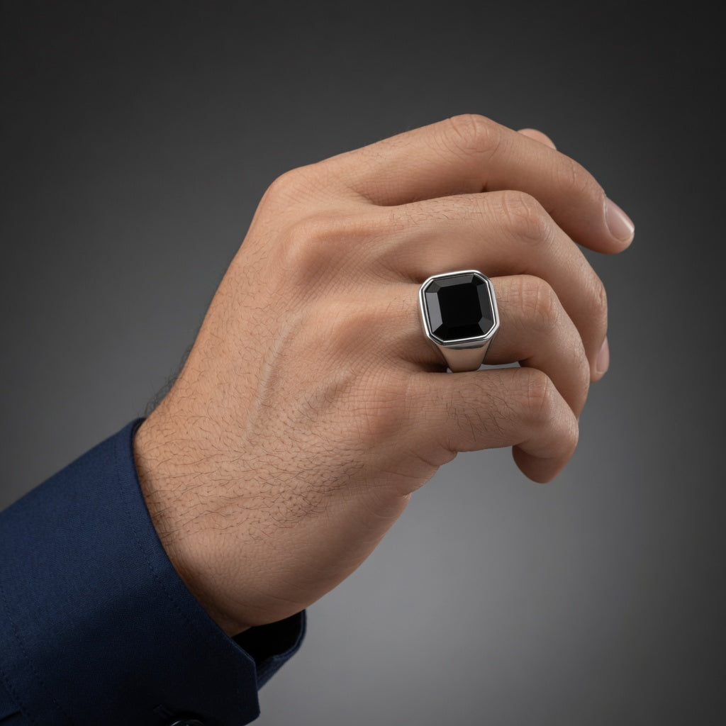 Titanium Gem Ring