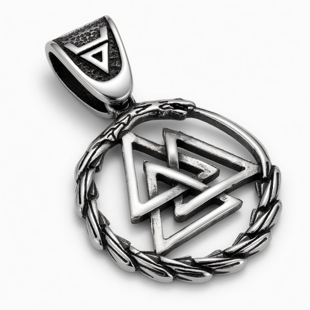 Viking Valknut Dragon Necklace